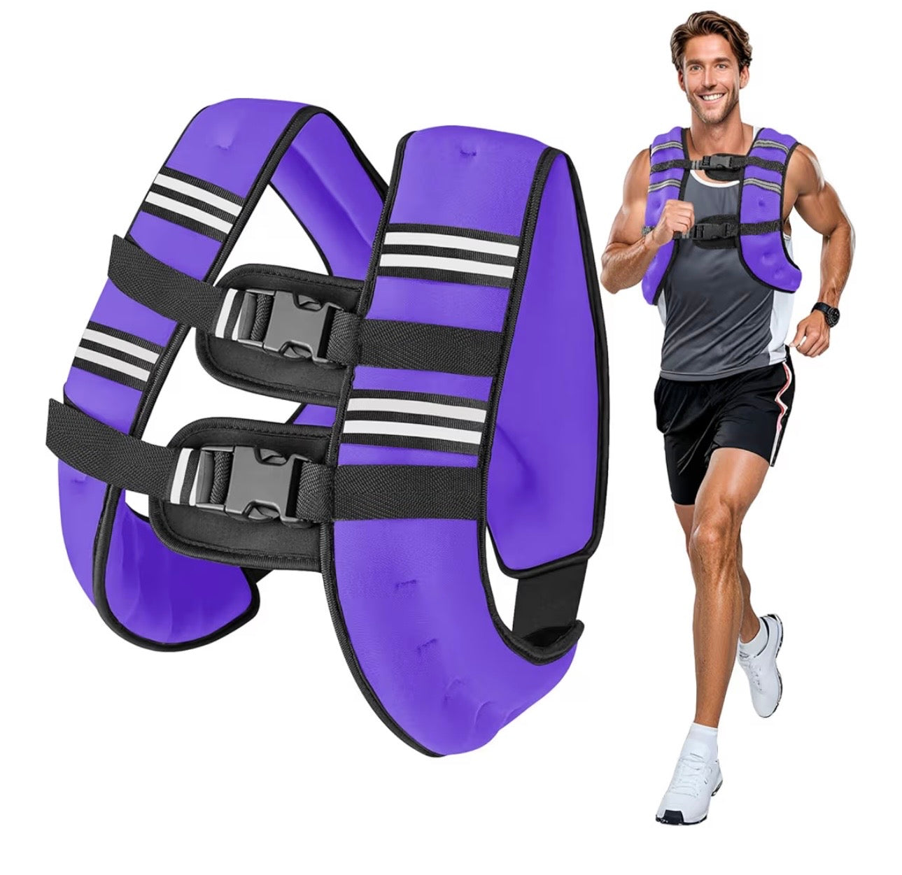 Purple 16lb weighted vest