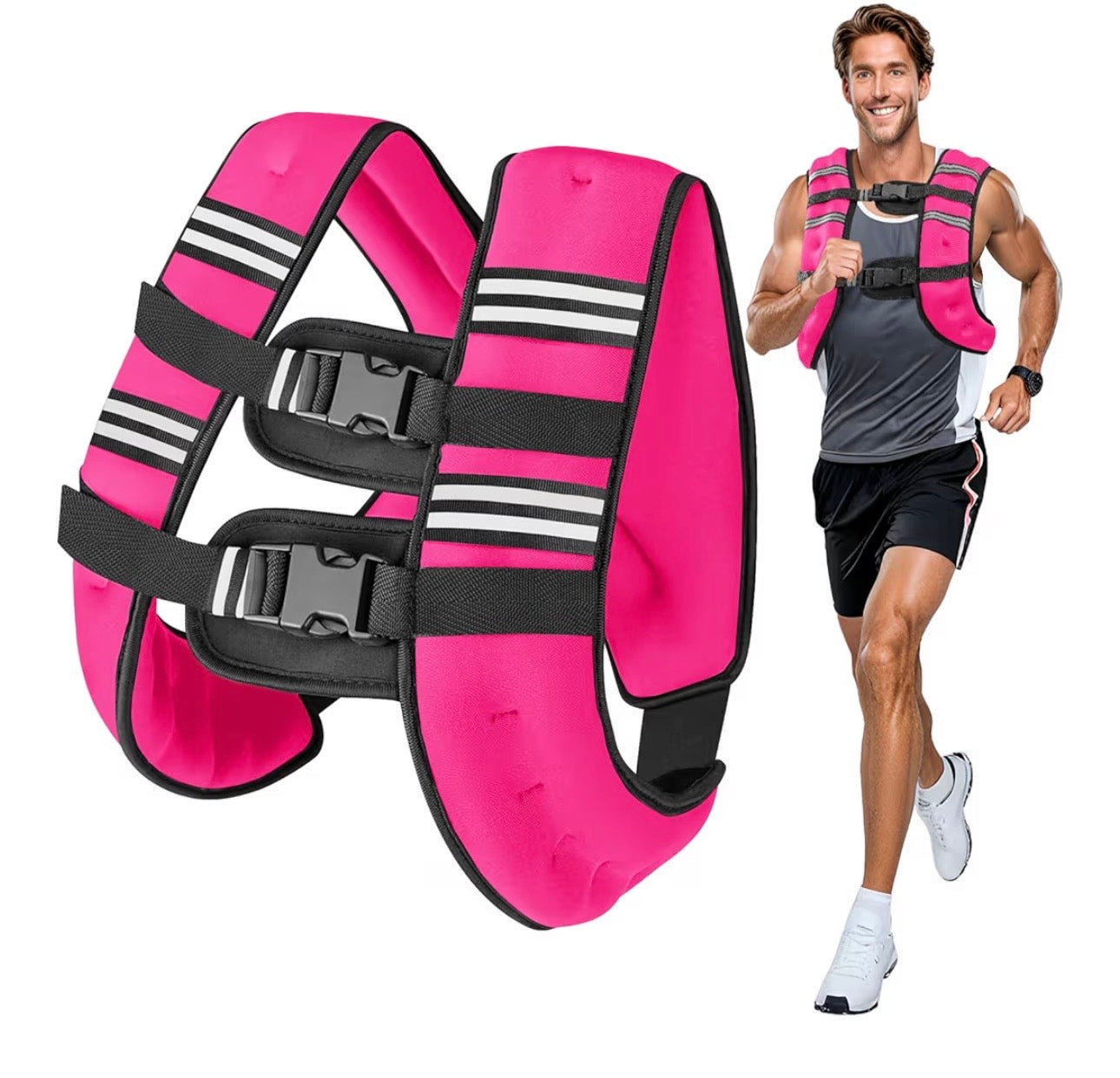 Pink 16lb weighted vest